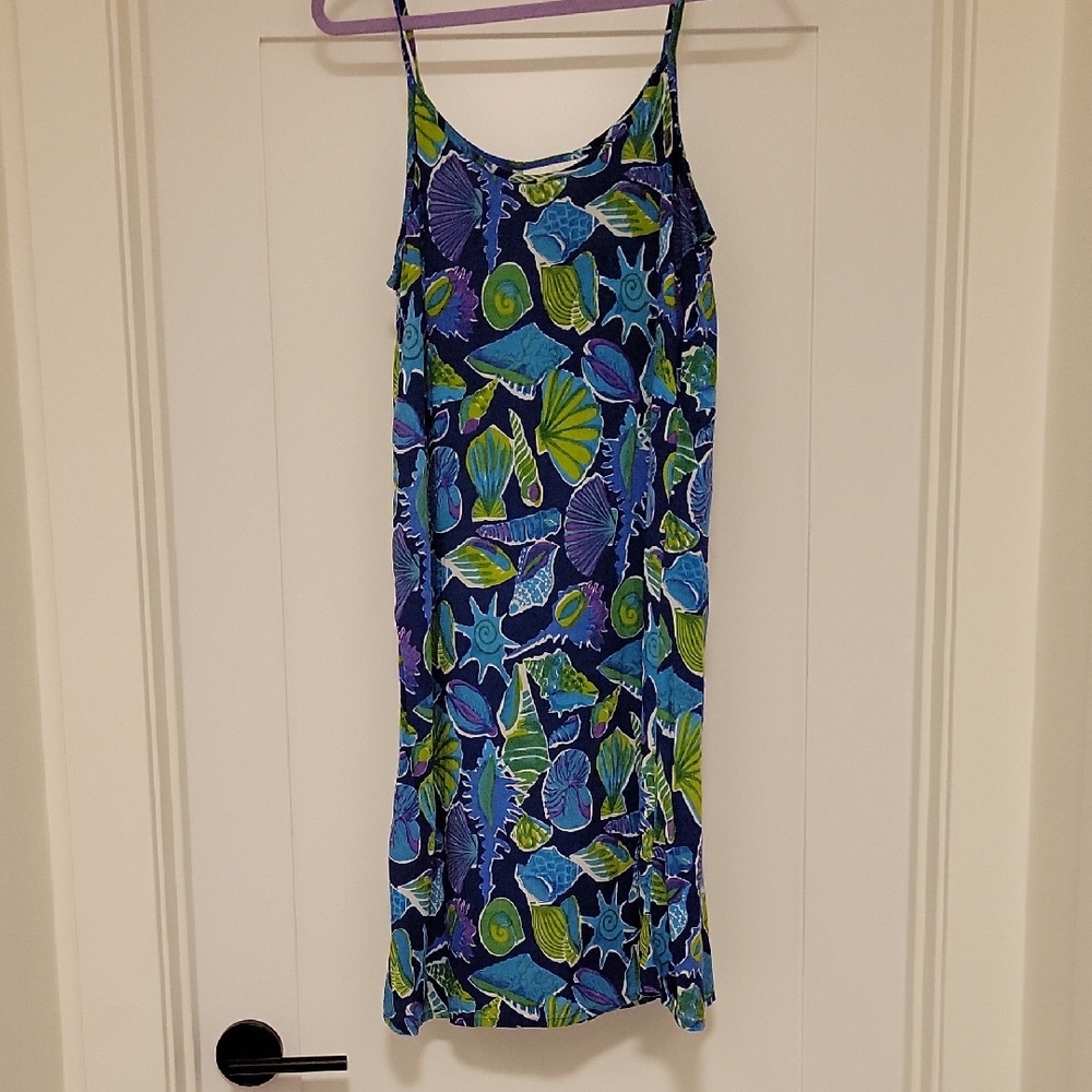 Peppermint Vibrant Blue and Green Beach Dress